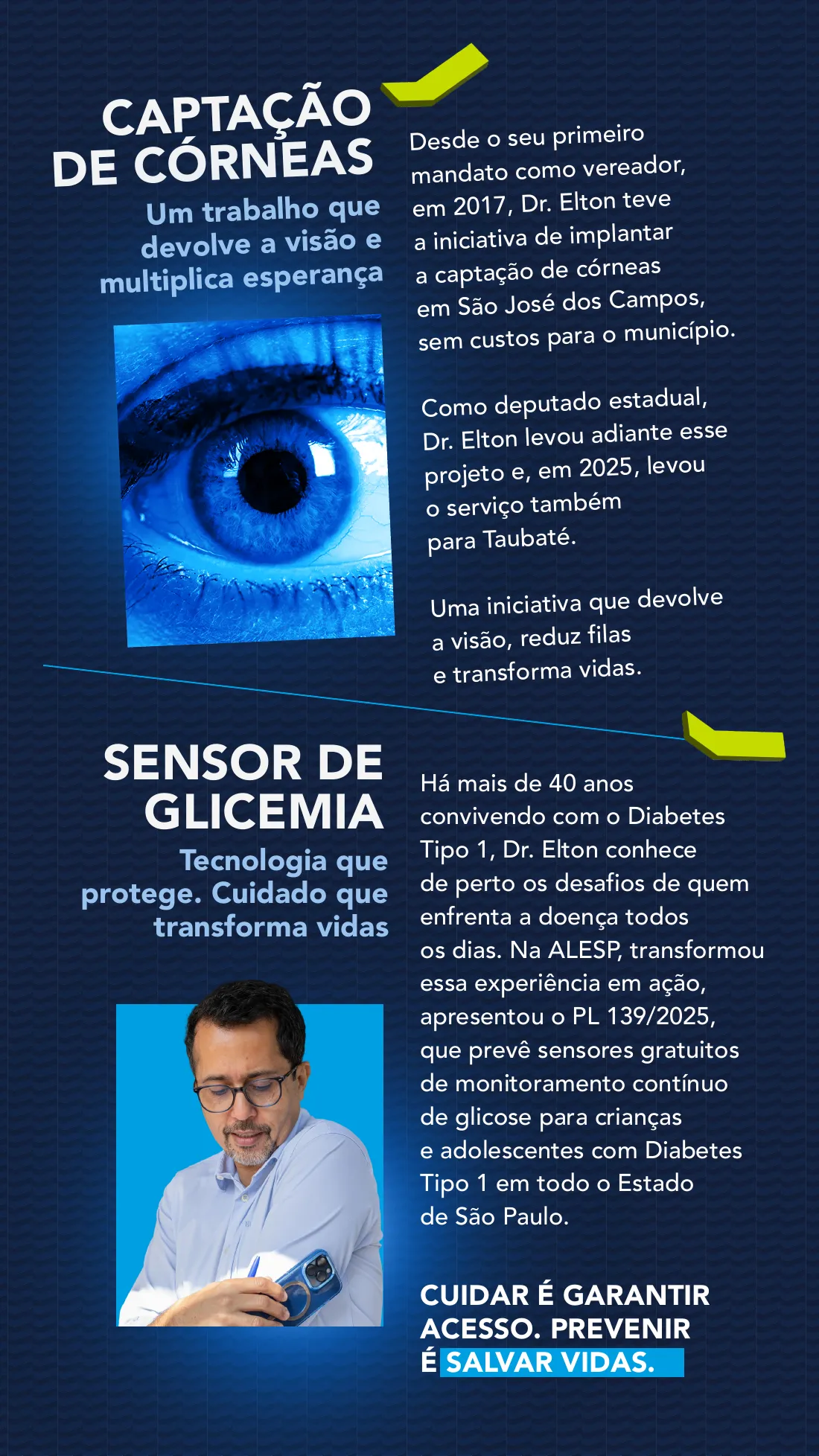 Página 9 de 14 da Apresentação do Dr. Elton — seção de conquistas do mandato