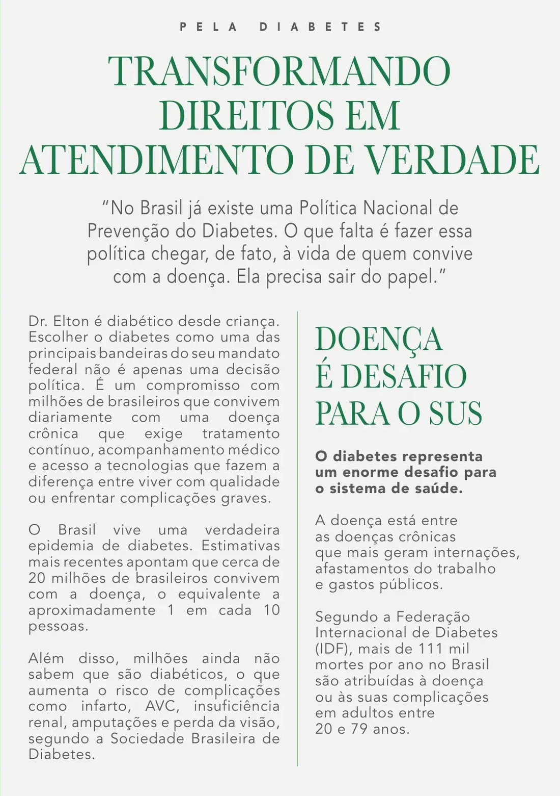 Página 15 de 28 da Cartilha do Diabetes — teste de diabetes tipo 1 x tipo 2