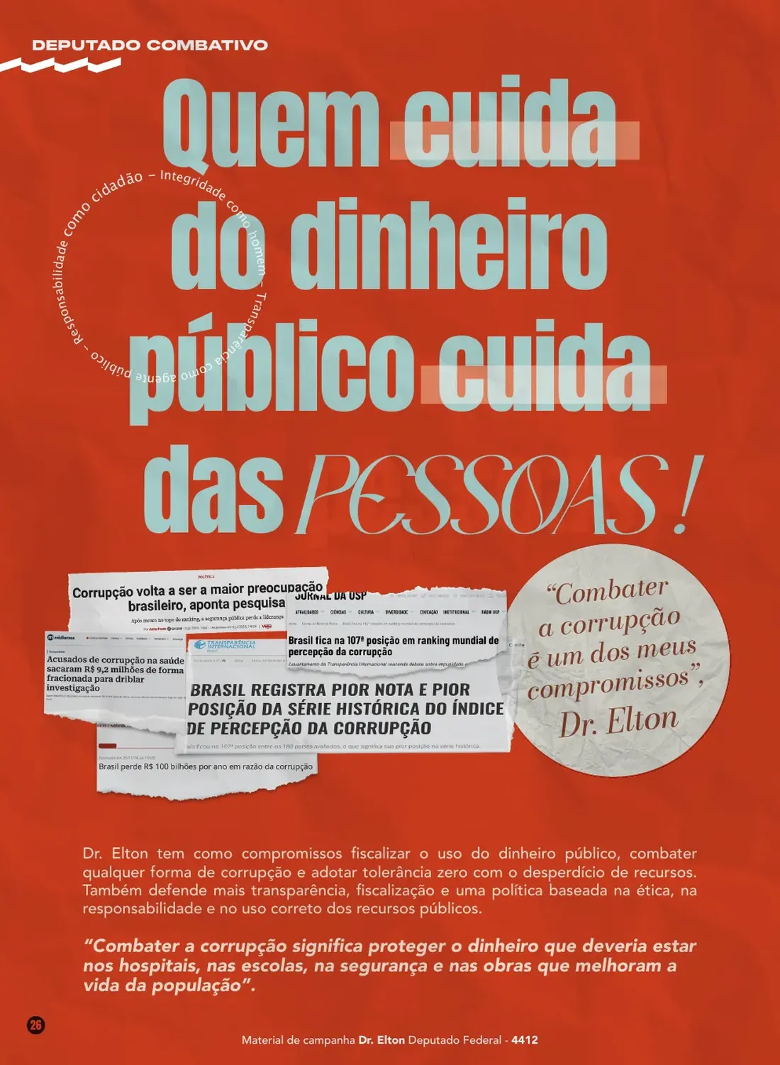 Página 26 de 48 da Revista Oficial do Dr. Elton — seção de conquistas do mandato
