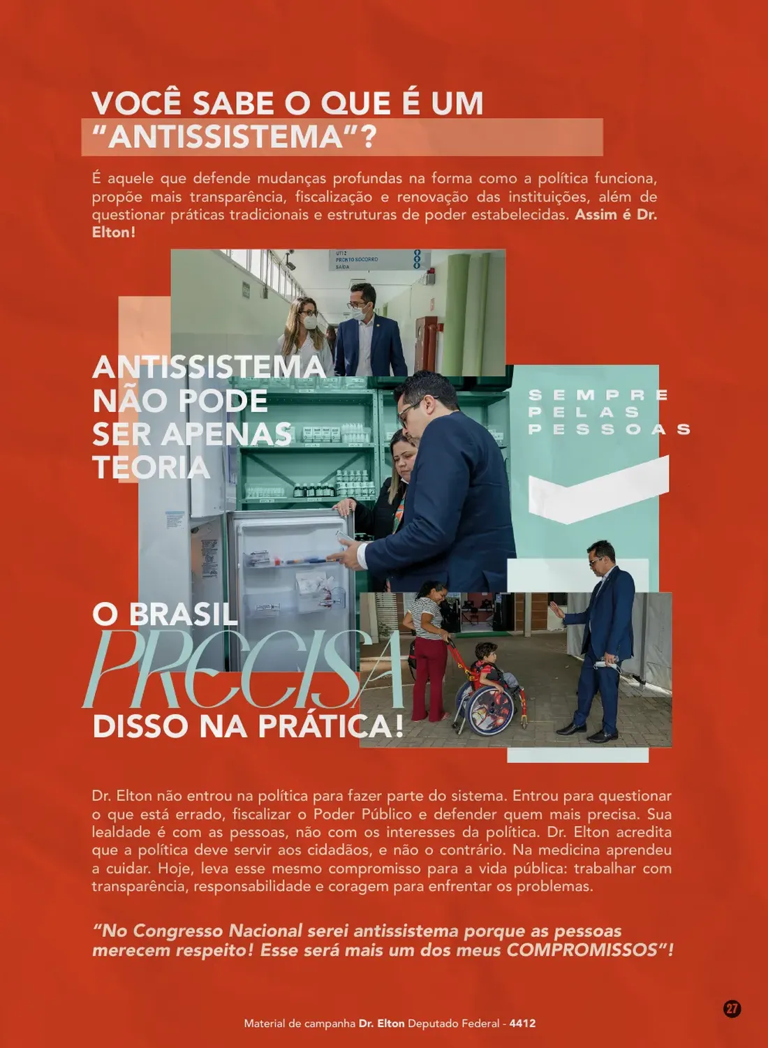 Página 27 de 48 da Revista Oficial do Dr. Elton — seção de conquistas do mandato